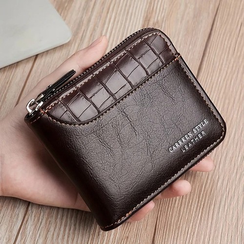 Mens wallet with zipper - mens,
