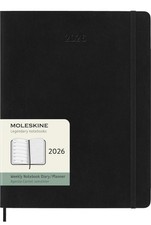 Moleskine 2026 Weekly 12M Diary/Planner Notebook  Black Hard Cover . 21x13 Cm