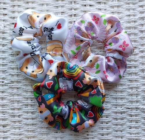Satin guinea pig hair - x3,