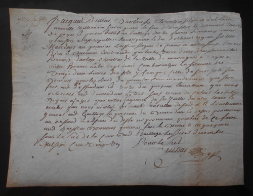 1721 antique parchment