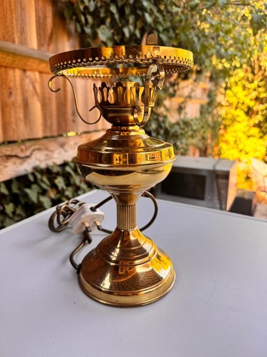 Vintage brass oil lamp style - vintage,