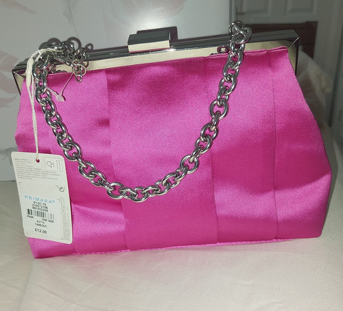 Primark pink satin - primark, clutch