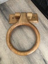 Vintage Wooden Towel Ring in Honey Oak Color