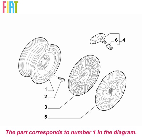 Genuine fiat steel wheel rim - steel,