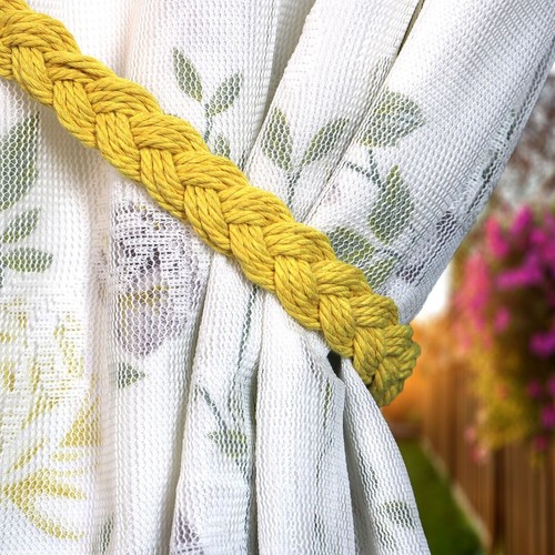 2pcs curtain voile - &, rope