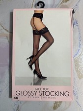 LACE TOP GLOSSY STOCKING BY