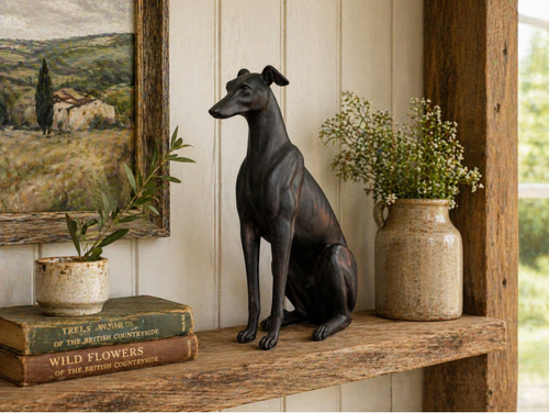 Resin greyhound ornament - resin, –