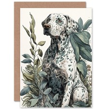 Dalmatian Dog in Field Plants