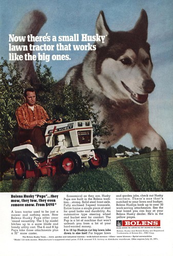 1971 bolens lawn tractor - bolens, now