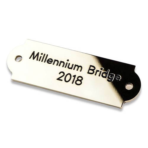 60mm 20mm curved ends brass - x,