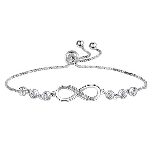 Crystal love linked charm - crystal,