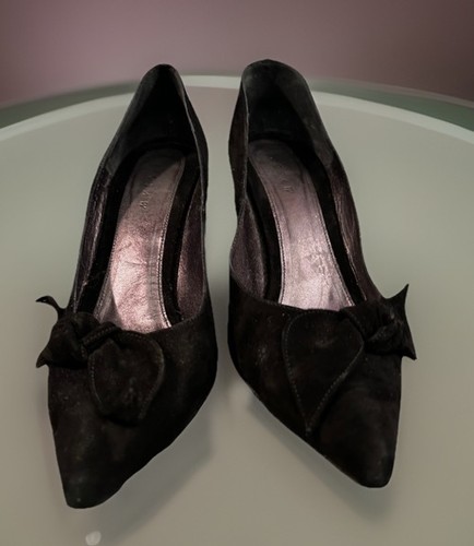 Jigsaw black suede leather - black,