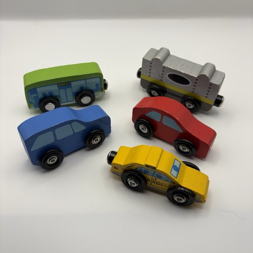Wooden train track - train, car