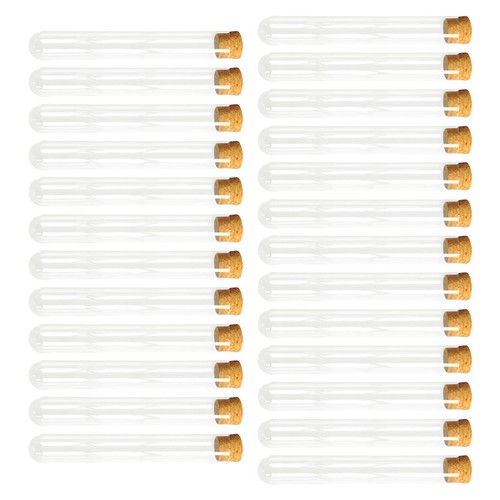 25pcs clear plastic test tubes - plastic,