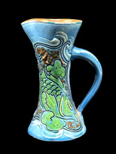 1898 CH Brannam Fish Vase Jug