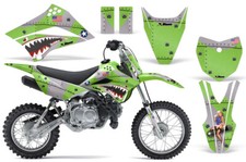 Dirtbike Graphic Stickers + #PLT Decals for Kawasaki KLX110 2010-2024 P40WRHWK G