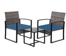 Grey Rattan Sofa