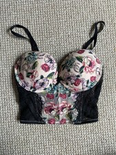 Victorias Secret Floral Bralette with Lace Size 34B Corset Women’s New