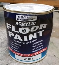 Bedec Acrylic Floor Paint White 1L