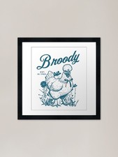 Broody Silkie Chicken Framed