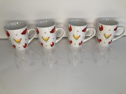 Set four love chickens - four, mugs