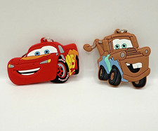 Disney Cars Keyring, Tow Mater, Lightning McQueen. Cartoon Character Key Chain