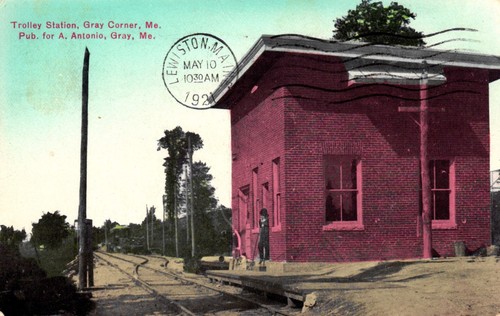 Trolley station gray corner - station,