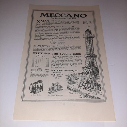 Vintage 1919 meccano print - 1919,