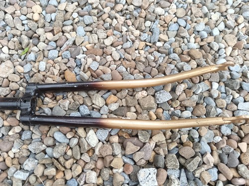 Vintage retro 700c forks - forks, brown