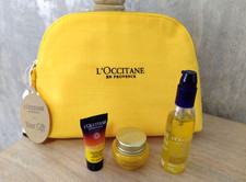 L'Occitane Set & Pouch Immortelle Travel Size Set Cleansing Oil, Serum & Cream
