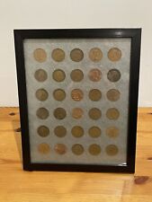 Pre Decimal Coin Display Frame For Half Penny 30 Slots Collection Rare