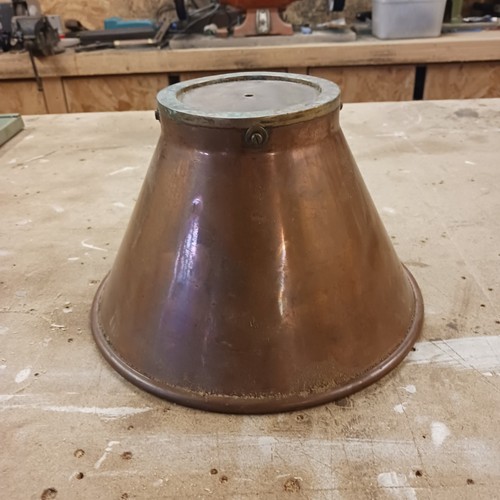 Copper with brass rim light - copper,