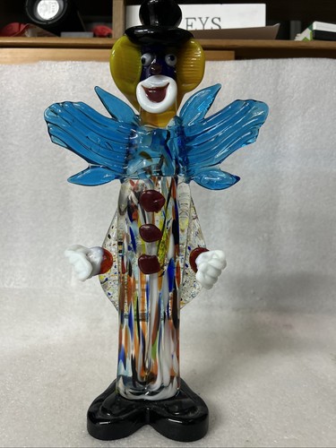 Vintage murano glass clown - glass,