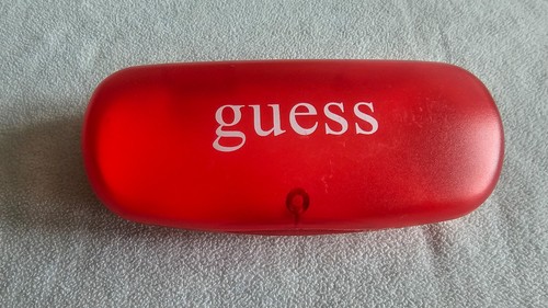 Guess red glasses case.