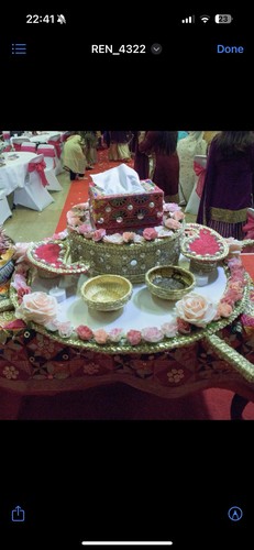 Mehndi decorations plates - decorations,