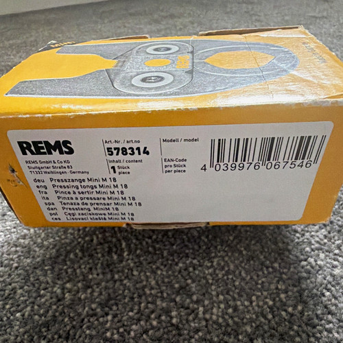 Rems mini m18 press jaw - m18, insert