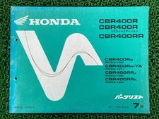 CBR400R RR Parts List 7th