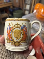 King George V Queen Mary  Silver Jubilee Mug 1910-1935 Commemoration