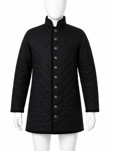 Medieval black padded gambeson - padded,