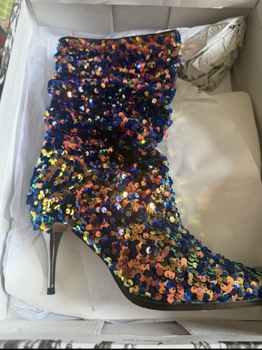 Moda pelle sequin boots - en,
