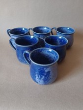 6 Studio Pottery Coffee Cups