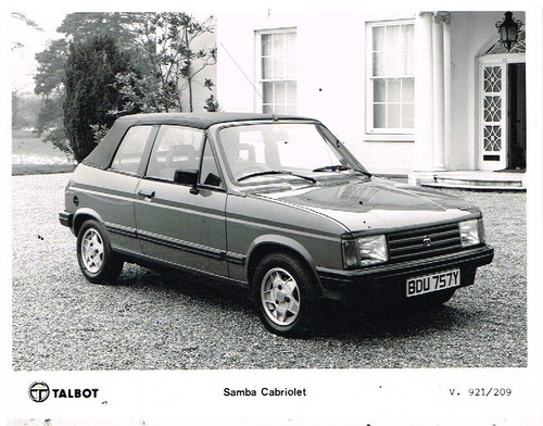 Talbot samba cabriolet 1983 - samba,
