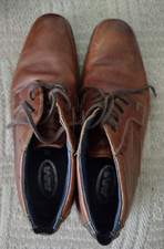BROWN LEATHER LACE UP MENS