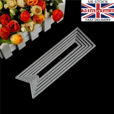 5 pce nesting banner flag die set stitch detail metal cutting die cutter UK 