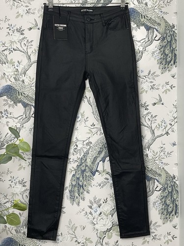 Black waxed look - skinny, jeans