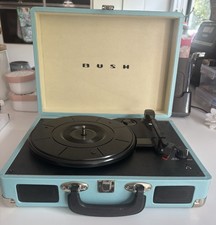 Bush Turntable Vinyl Record Player with FM MW Radio Tested Working No Charger