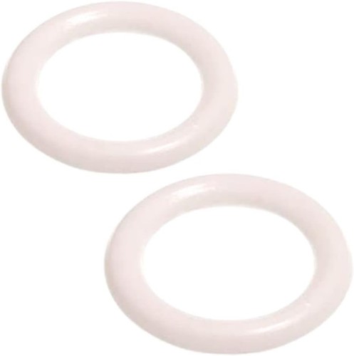 White hollow upholstery rings - white,