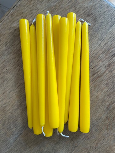 Yellow taper candles - x,
