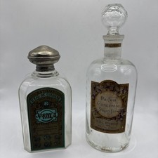 2x Vintage/Antique Cologne/Parfum Bottles. Jockey Club & Koln 4711 with stoppers