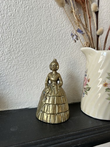 Vintage brass lady figure - vintage,